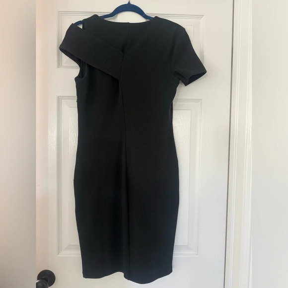 Hugo Boss Eveska Cold Shoulder Sheath Dress black size small - Picture 4 of 13